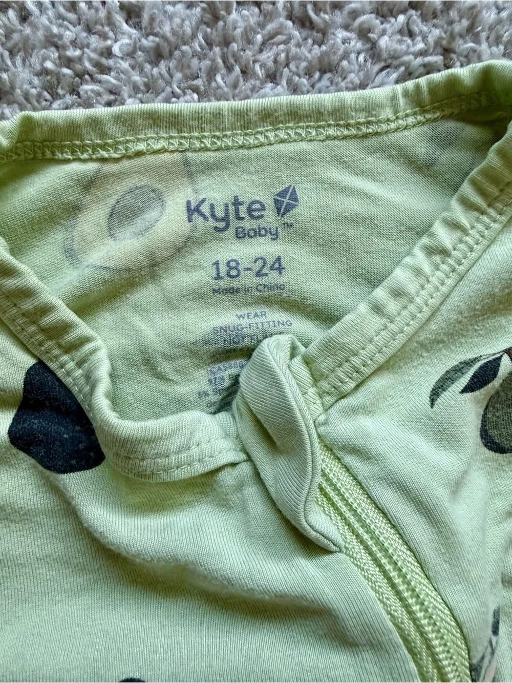 Kyte Baby Avocado footie